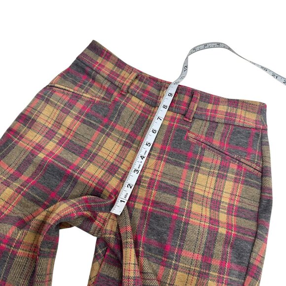 Anthropologie Plaid Flared The Essential Trousers Womens Size US 0 - Picture 5 of 12